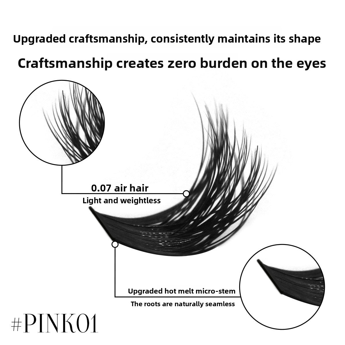 Segmented False Eyelashes Natural Look