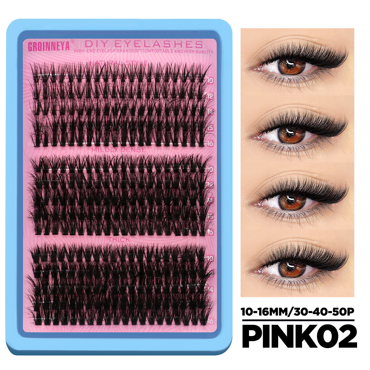 Segmented False Eyelashes Natural Look