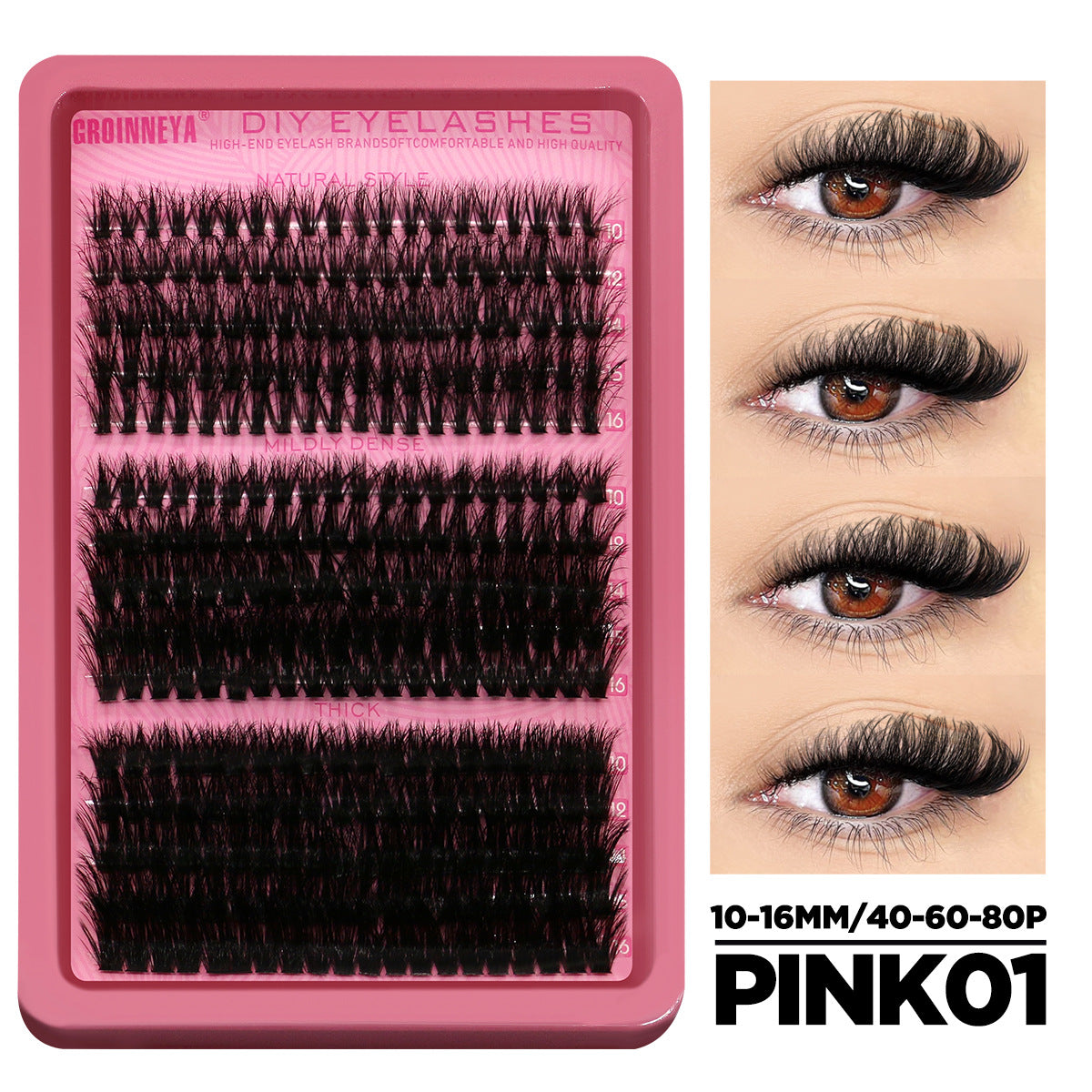 Segmented False Eyelashes Natural Look