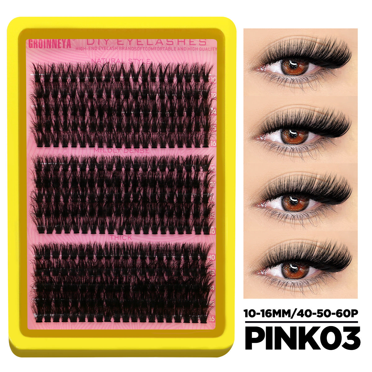 Segmented False Eyelashes Natural Look