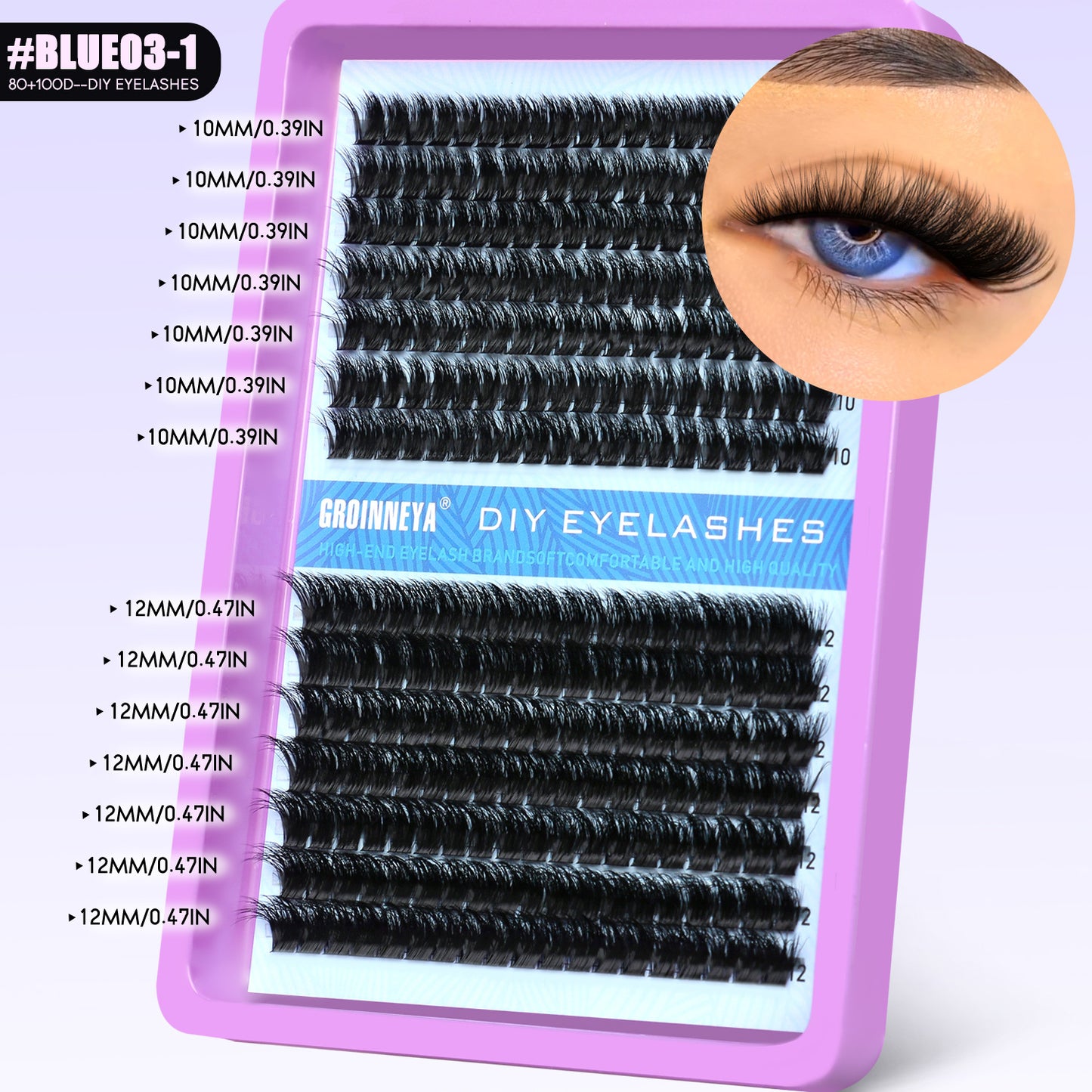 Segmented False Eyelashes Natural Look