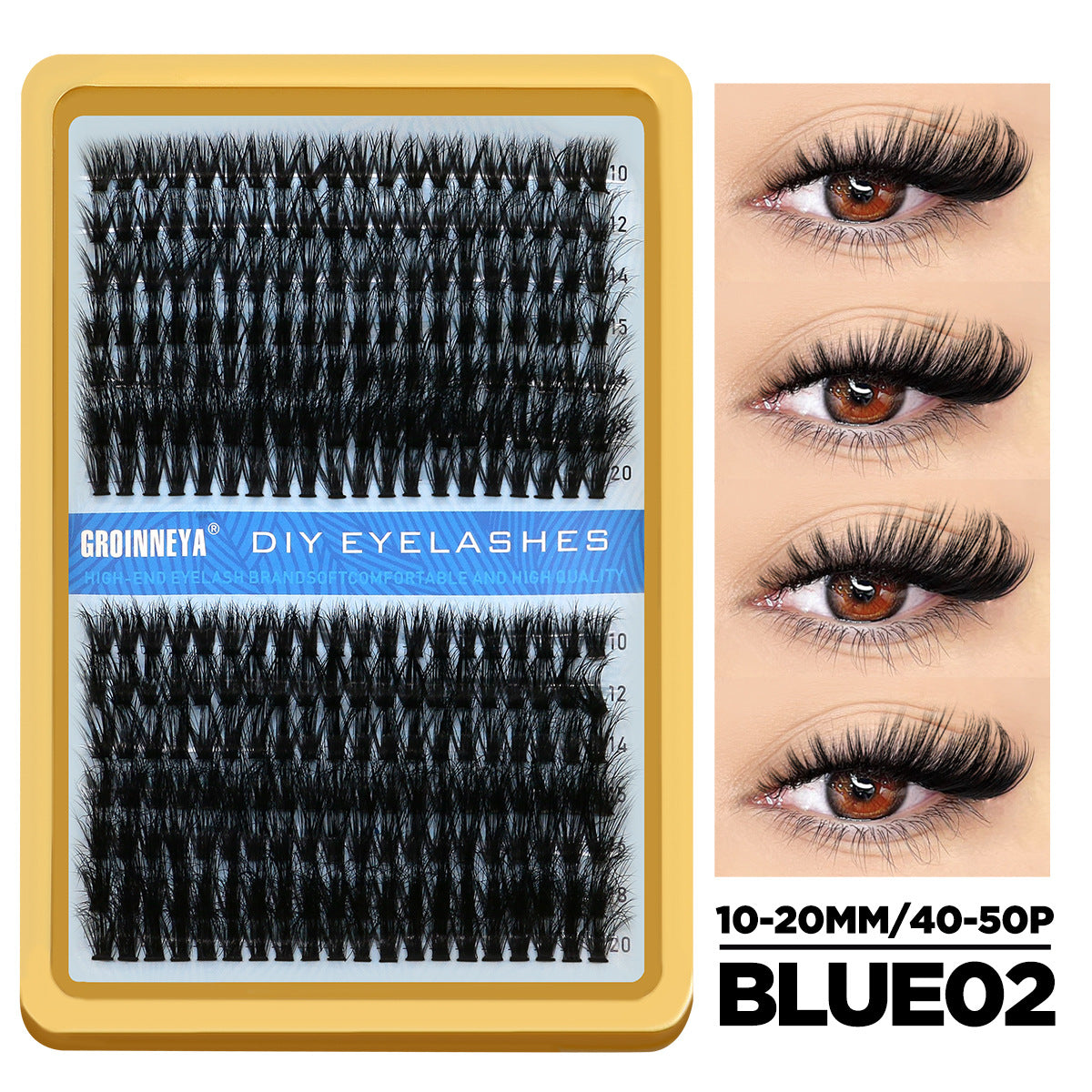 Segmented False Eyelashes Natural Look