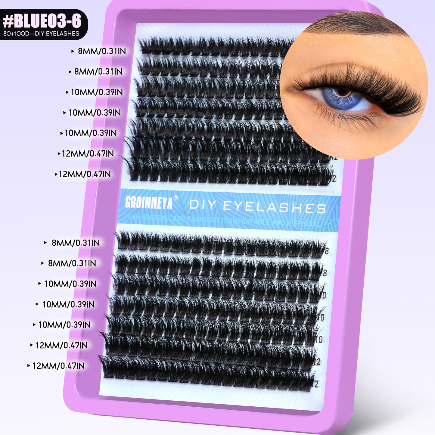 Segmented False Eyelashes Natural Look