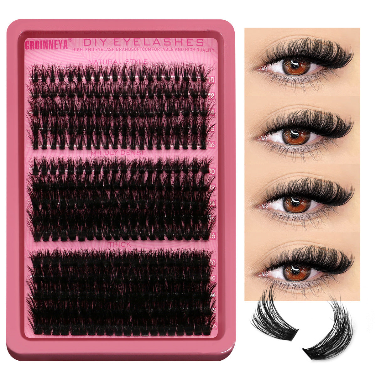 Segmented False Eyelashes Natural Look