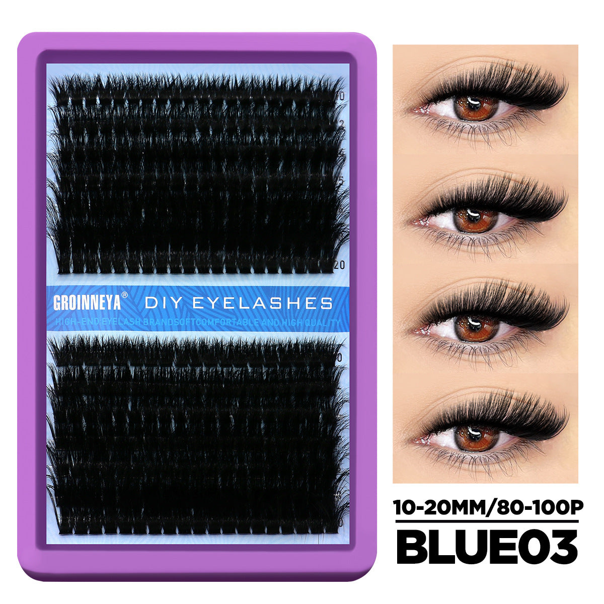 Segmented False Eyelashes Natural Look