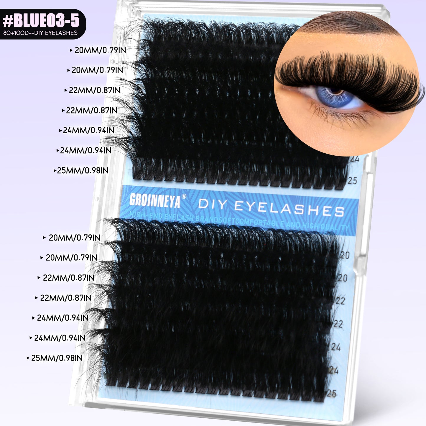 Segmented False Eyelashes Natural Look