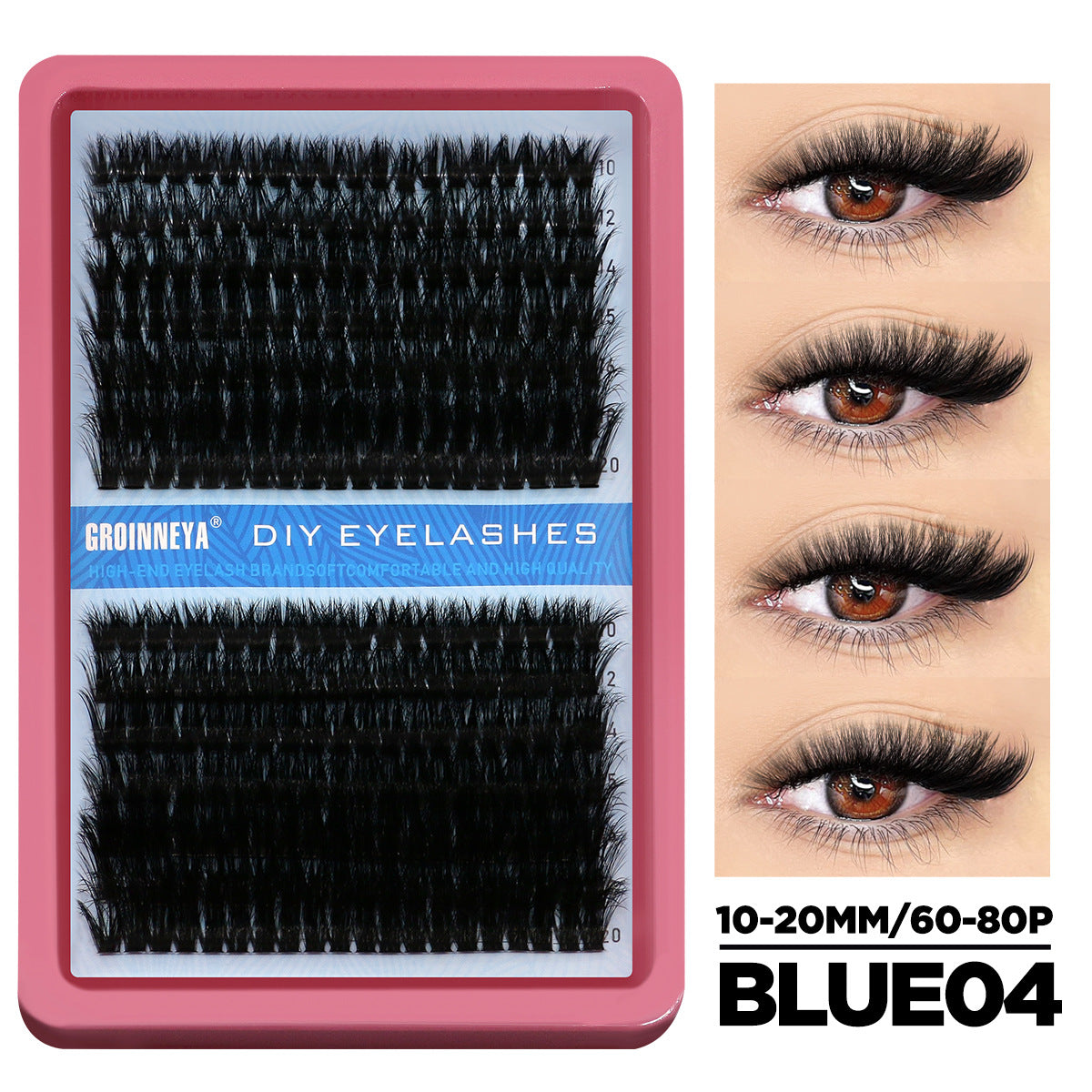 Segmented False Eyelashes Natural Look