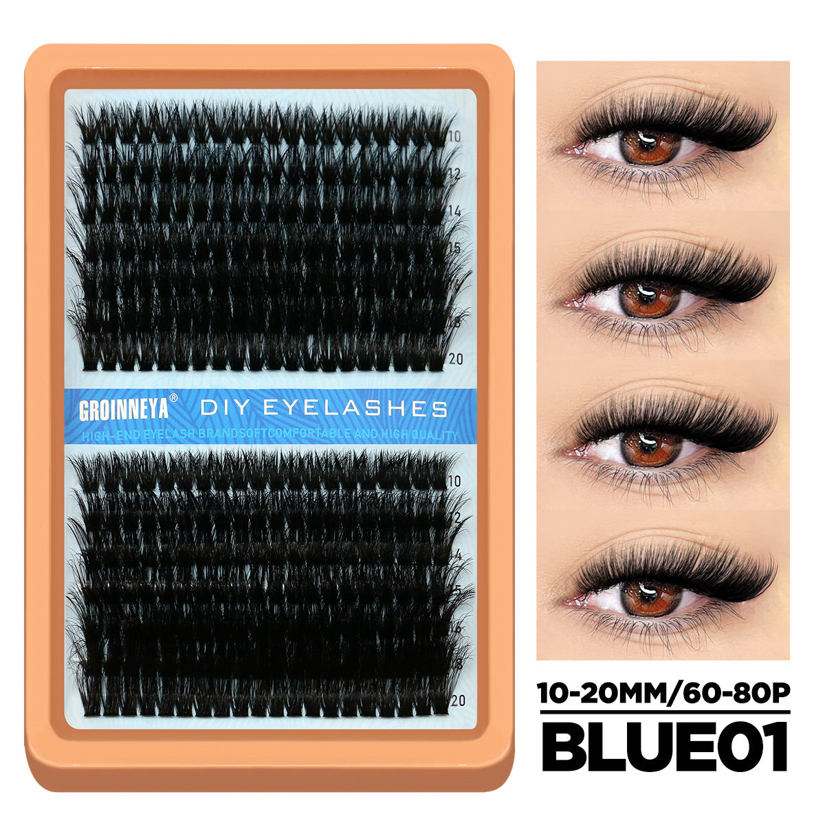 Segmented False Eyelashes Natural Look