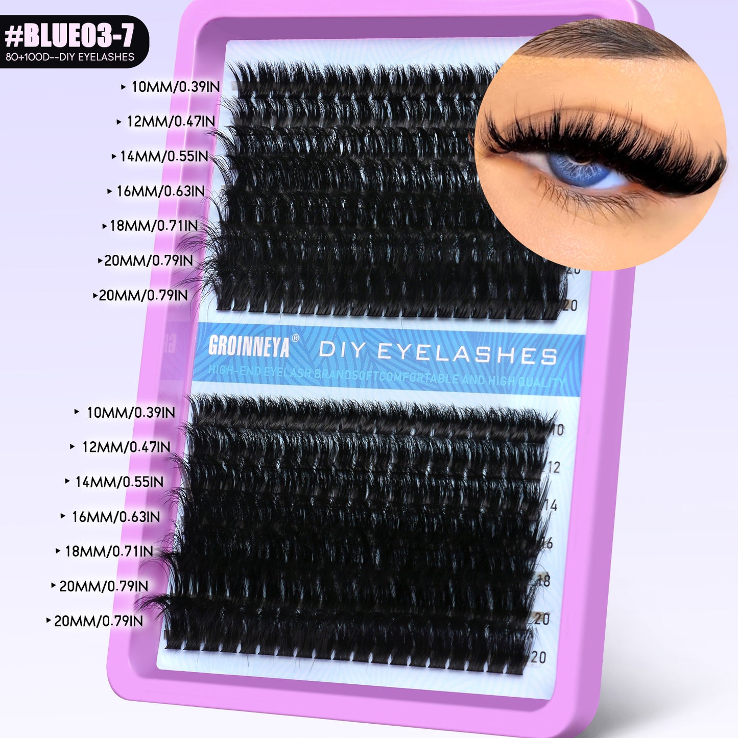 Segmented False Eyelashes Natural Look